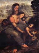 LEONARDO da Vinci The Virgin and the Nino with Holy Ana oil painting